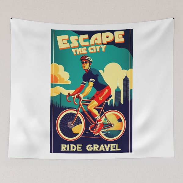 Artikelvorschau, Escape The City Ride Gravel Cycling entworfen und verkauft von Esskay Designs.