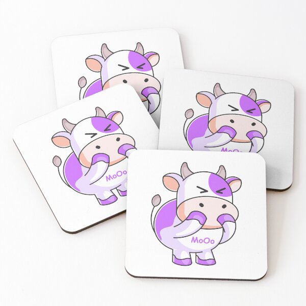 Item preview, Purple cow - cute mini cow designed and sold by thesocialcactus.
