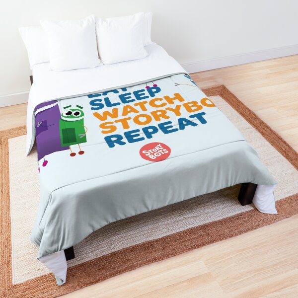 Eat, Sleep, Watch Storybots, Repeat Comforter