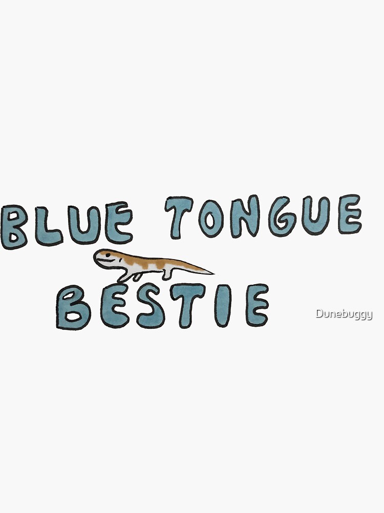 Thumbnail 3 of 3, Sticker, Blue Tongue Bestie designed and sold by Dunebuggy.