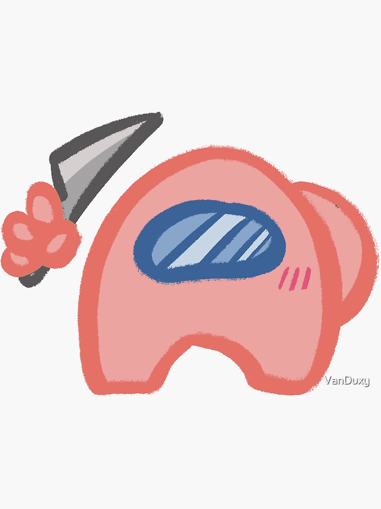 "Among Us [Light Pink]" Sticker for Sale by VanDuxy Redbubble