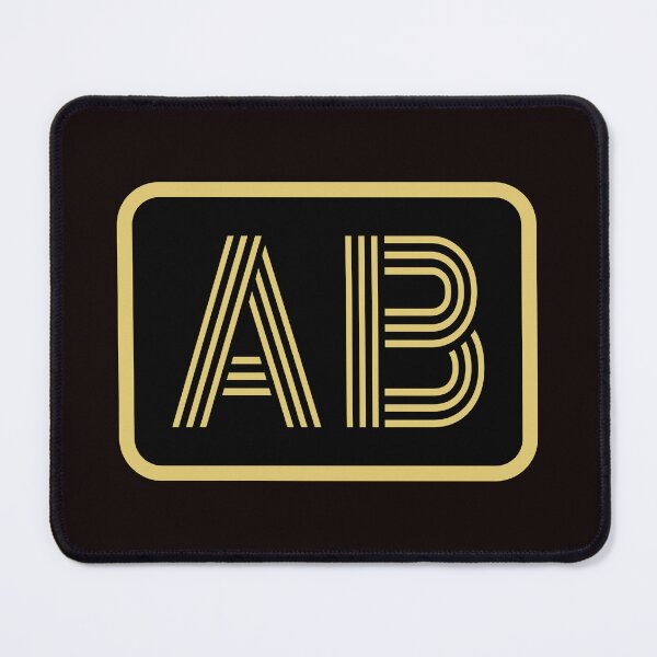 Item preview, AB Initials Gold Geometric Letters designed and sold by Jeallan Designs.