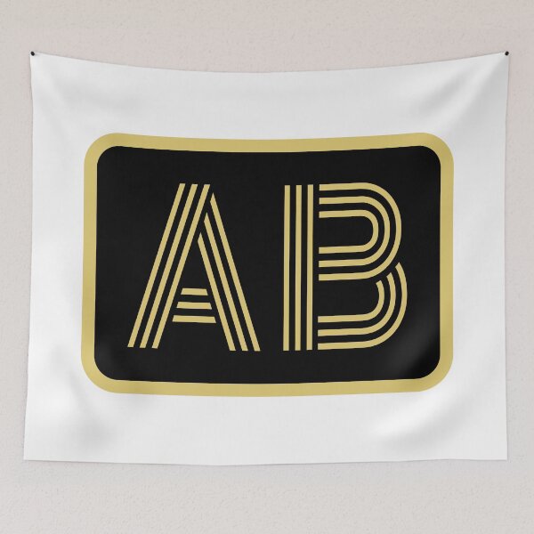 Item preview, AB Initials Gold Geometric Letters designed and sold by Jeallan Designs.