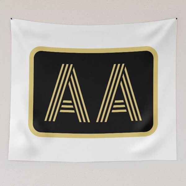 Artikelvorschau, AA-Initialen goldene geometrische Buchstaben entworfen und verkauft von Jeallan Designs.