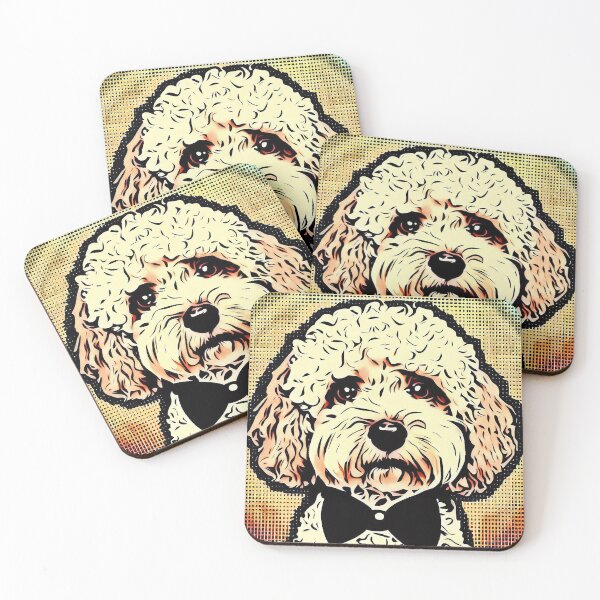 Item preview, Poodle Cross in a Bow Tie Pop Art designed and sold by FunnehGacha.