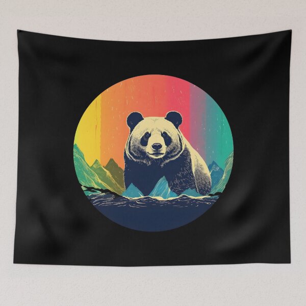 Item preview, Vintage Panda Serenity: Sunsets in the Mountains designed and sold by BNCH44.