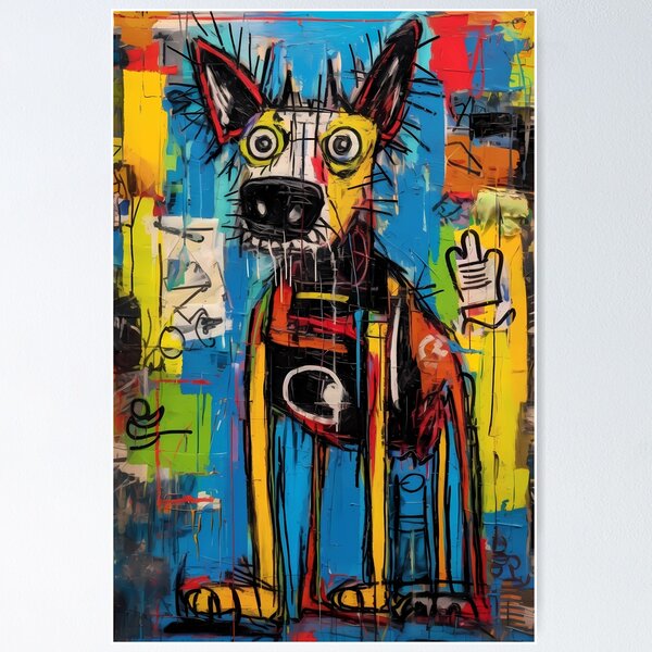 Item preview, Dog Art: Vibrant Abstract Colorful. designed and sold by GiveMeMood.
