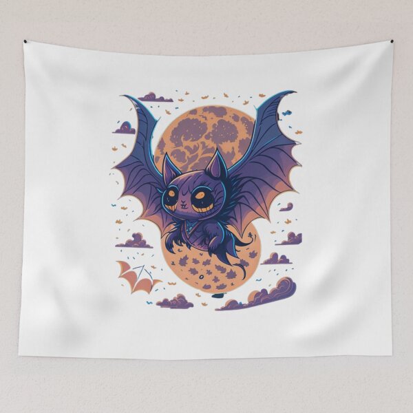 Item preview, Kawaii Bat's Halloween Flight: A Whimsical Delight designed and sold by irosh madushan.