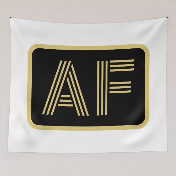 Item preview, AF Initials Gold Geometric Letters designed and sold by Jeallan Designs.