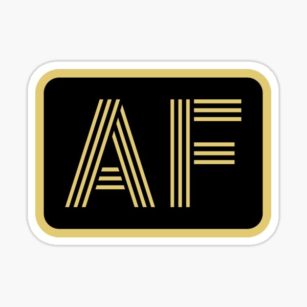 Item preview, AF Initials Gold Geometric Letters designed and sold by Jeallan Designs.