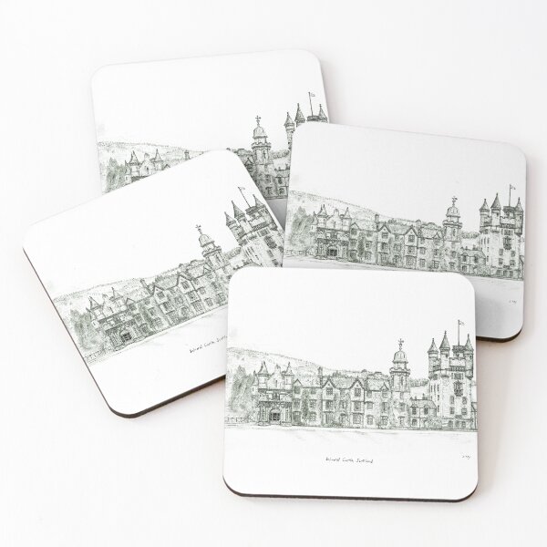 Item preview, Balmoral Castle, Scotland Drawing, Green - An Historic Royal Residence designed and sold by studioSharonKay.