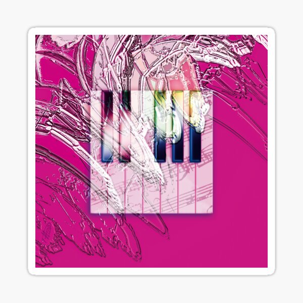 Smooth colored Eroica II. - One Octave on light pink Sticker