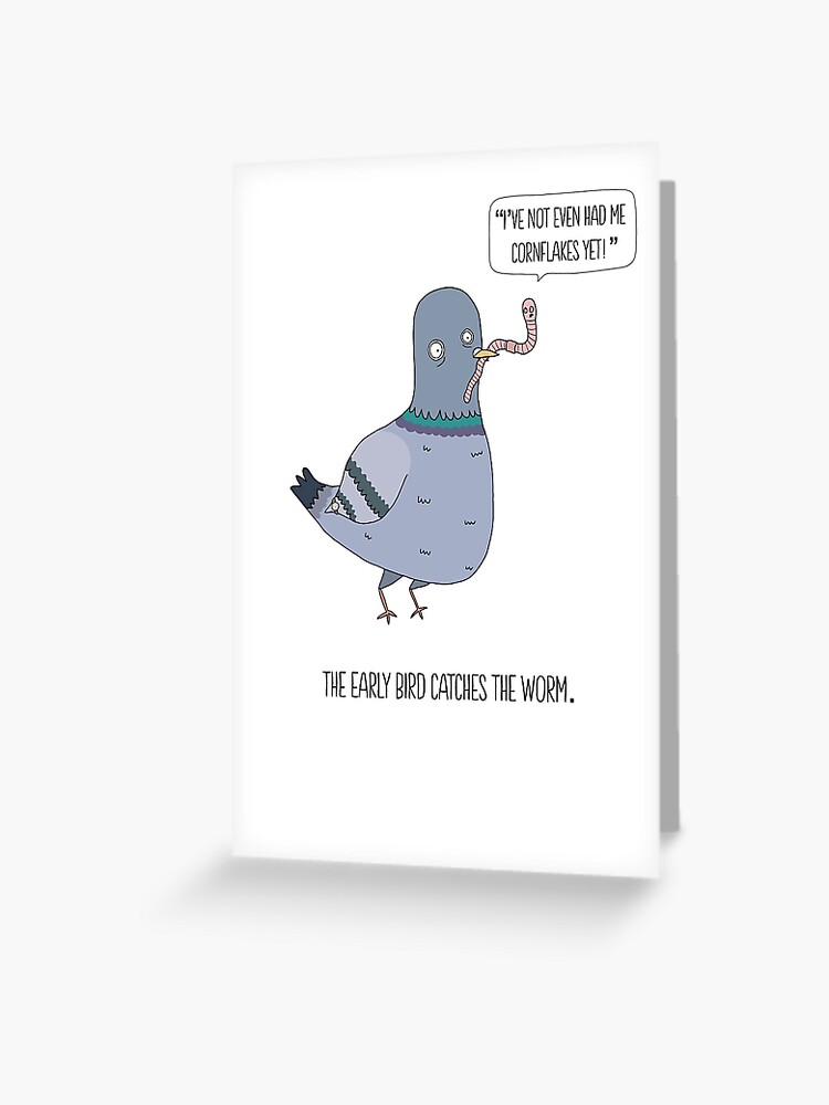 Funny Pigeon Greeting Card - Hilarious Bird Feeder Joke - Quirky Gift For Friends, Family, Mum, Dad, Wife, Husband, Grandad, Grandmum, Him, Her