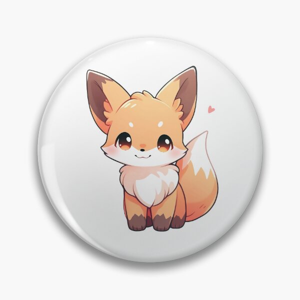 Item preview, Cute Kawaii Little Fox Smiling designed and sold by CozyKawaiiArt.