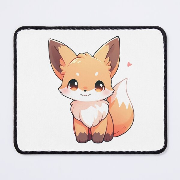 Item preview, Cute Kawaii Little Fox Smiling designed and sold by CozyKawaiiArt.