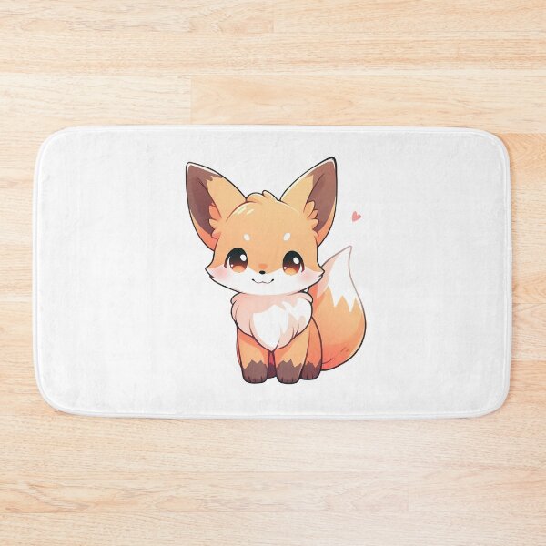 Item preview, Cute Kawaii Little Fox Smiling designed and sold by CozyKawaiiArt.