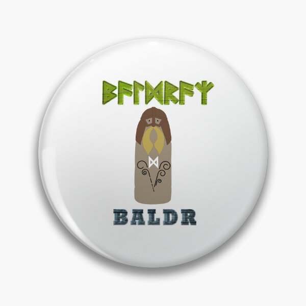 Item preview, BALDR Old Norse God with Elder Futhark Runes designed and sold by SWATARA.