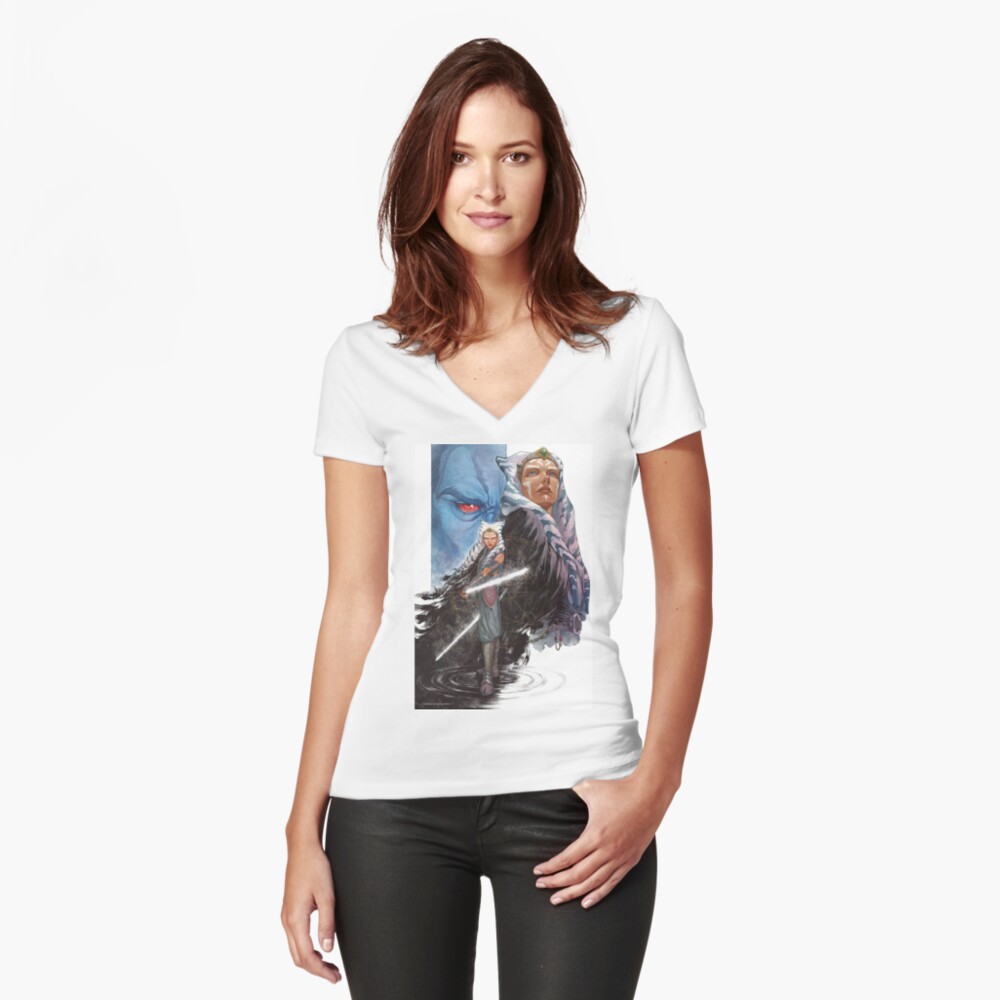 Item preview, Fitted V-Neck T-Shirt designed and sold by WolfgangLeBlanc.