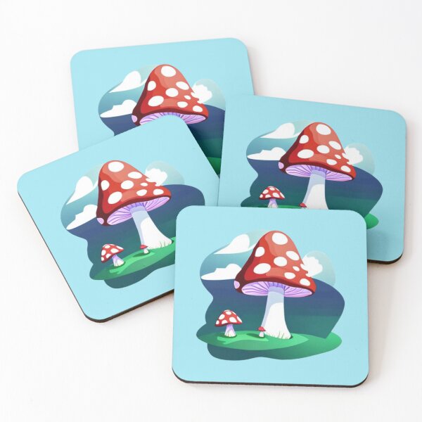 Item preview, Red and white toadstool mushrooms designed and sold by LindaCooke.