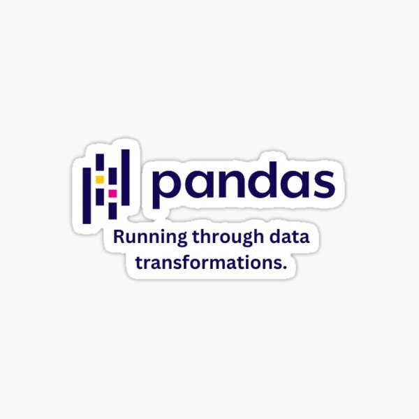 Item preview, Pandas Programming Jokes Data Transformations designed and sold by Sci Data.
