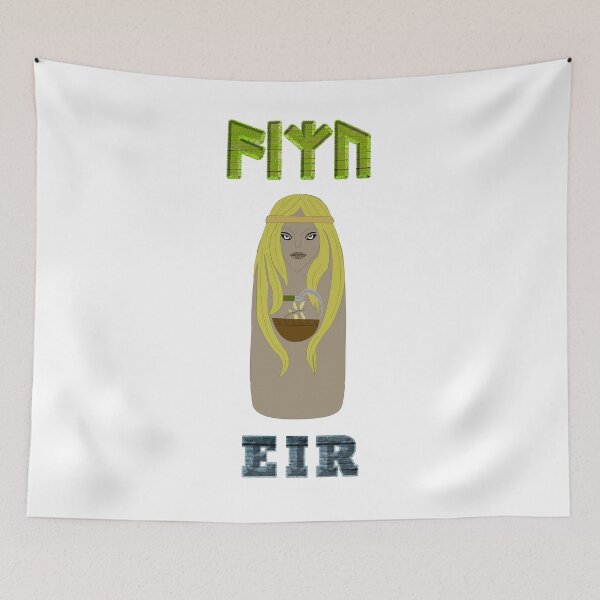 Item preview, EIR Ancient Norse Goddess with Elder Futhark Runes designed and sold by SWATARA.