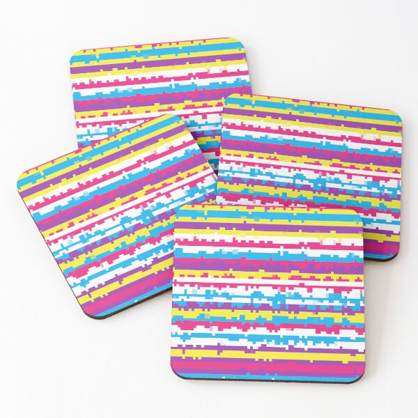 Item preview, Pixel City Remix from 80s; Pixelated Multicolored Stripes  designed and sold by IraNiva.