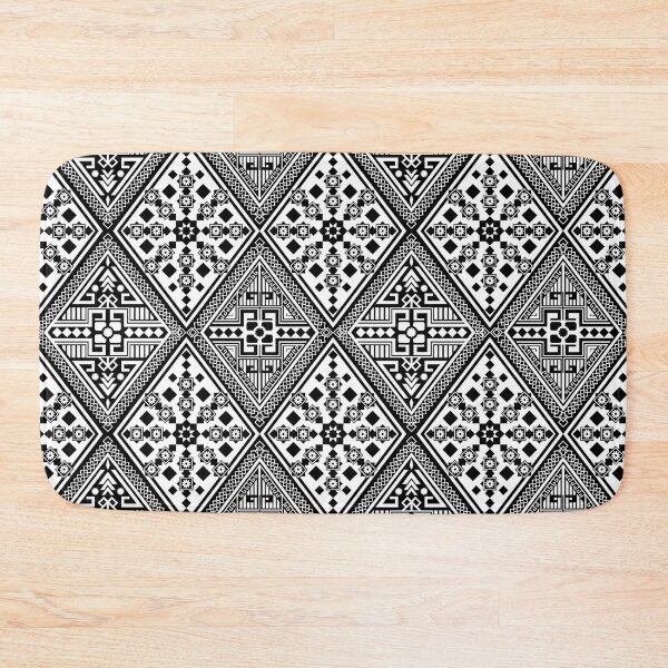 Item preview, Black and White Modern Fabric Diamond Seamless Pattern #7 designed and sold by Kasalongdesign.