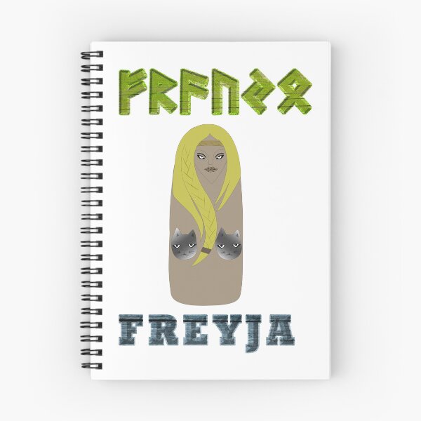 Item preview, FREYJA Ancient Norse Goddess with Elder Futhark Runes designed and sold by SWATARA.