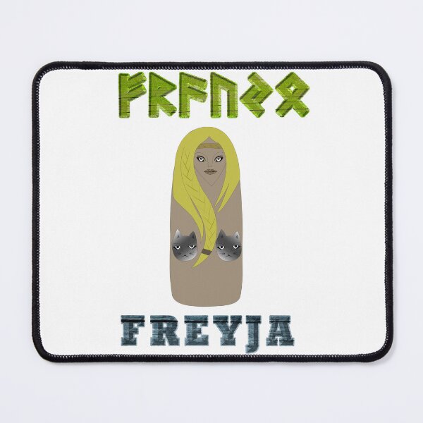Item preview, FREYJA Ancient Norse Goddess with Elder Futhark Runes designed and sold by SWATARA.