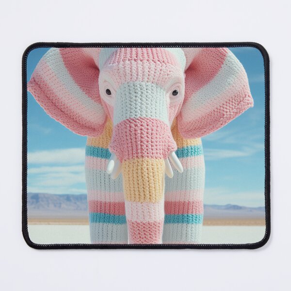 Item preview, Knitted Elephant With Pastel Stripe Tone designed and sold by SuperSeries.