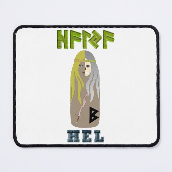 Item preview, HEL Ancient Norse Goddess with Elder Futhark Runes designed and sold by SWATARA.