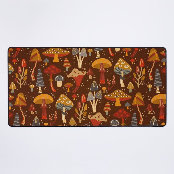 Item preview, Mystic Mushrooms – Crimson on Brick designed and sold by Cat Coquillette.