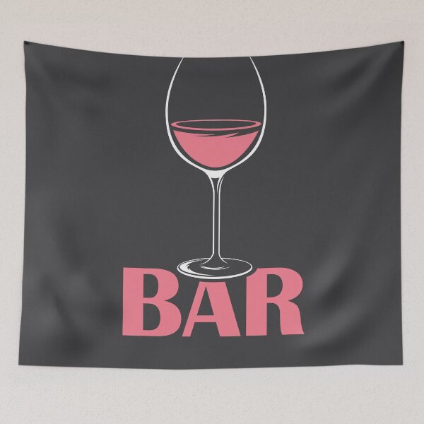 Item preview, Bar wine glass as symbol red color red wine illustration designed and sold by AndreMi.