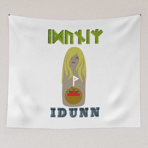Item preview, IDUNN Ancient Norse Goddess with Elder Futhark Runes designed and sold by SWATARA.