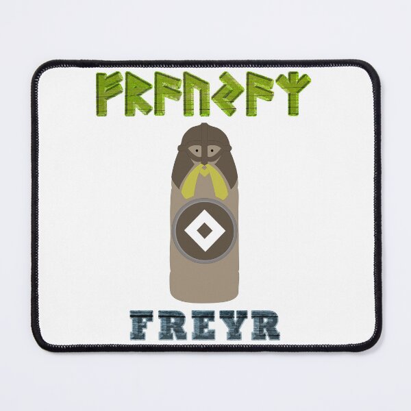 Item preview, FREYR Old Norse God with Elder Futhark Runes designed and sold by SWATARA.