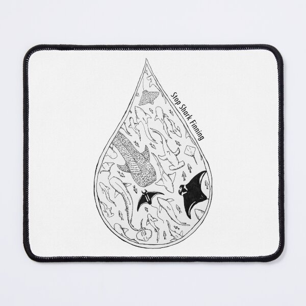 Item preview, Ink Stop Shark Finning with text in black designed and sold by English Rose Art.