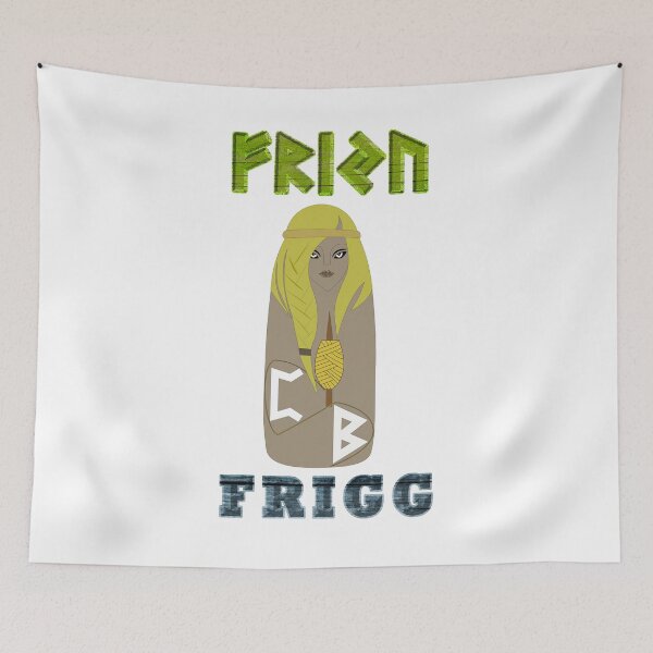 Item preview, FRIGG Ancient Norse Goddess with Elder Futhark Runes designed and sold by SWATARA.