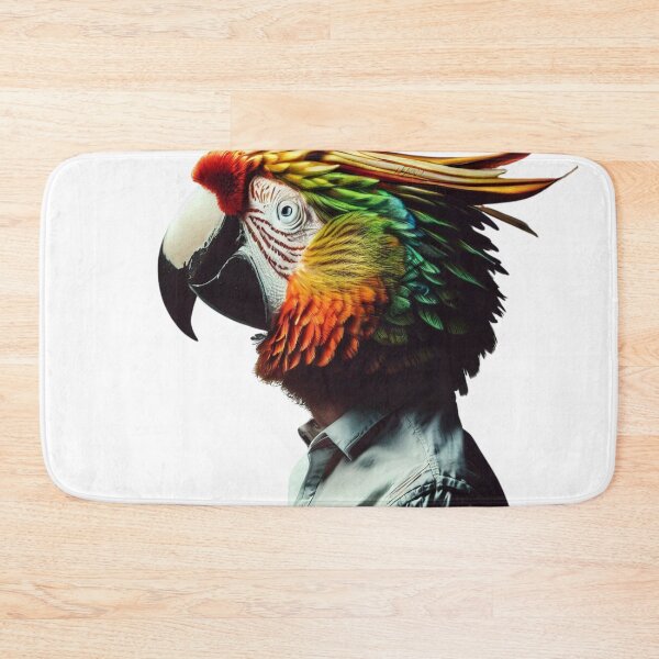 Item preview, man with parrot head designed and sold by print lovers.