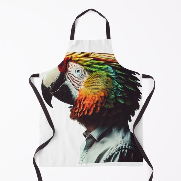 Item preview, man with parrot head designed and sold by print lovers.