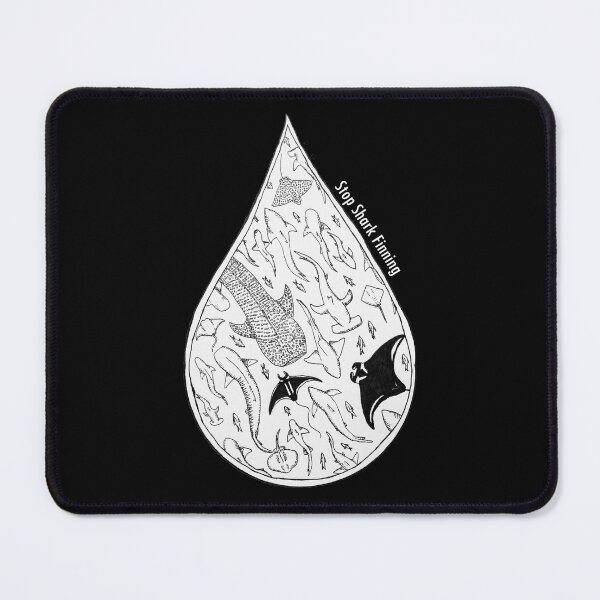 Item preview, Ink Stop Shark Finning with text in White designed and sold by English Rose Art.