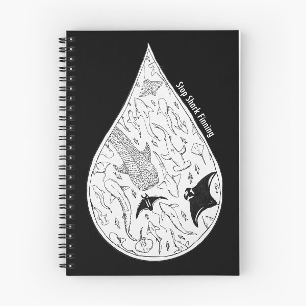 Item preview, Ink Stop Shark Finning with text in White designed and sold by English Rose Art.