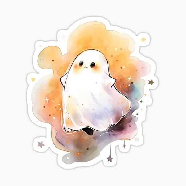 Artikel-Vorschau von Niedliches Geister-Halloween-Aquarell Kawaii - 03, designt und verkauft von ANNetz-PK.