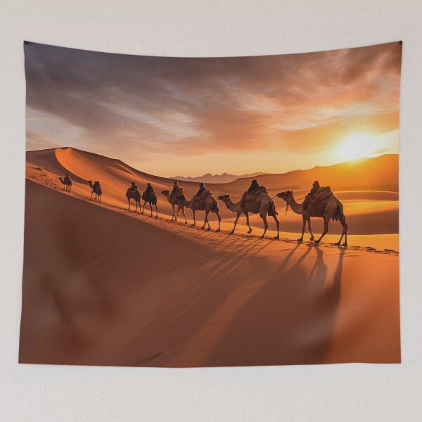 Item preview, Desert Dunes caravan walk 2 designed and sold by Art by Lilia.