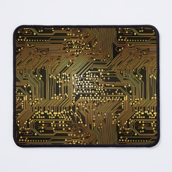 Item preview, Golden Circuitry Black Board Seamless Pattern designed and sold by Sturdust.