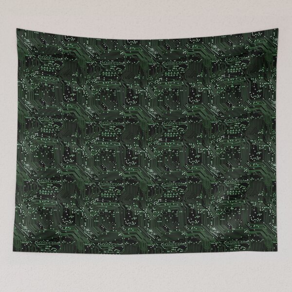 Item preview, Neon Green Circuit Board Microchip Seamless Pattern designed and sold by Sturdust.