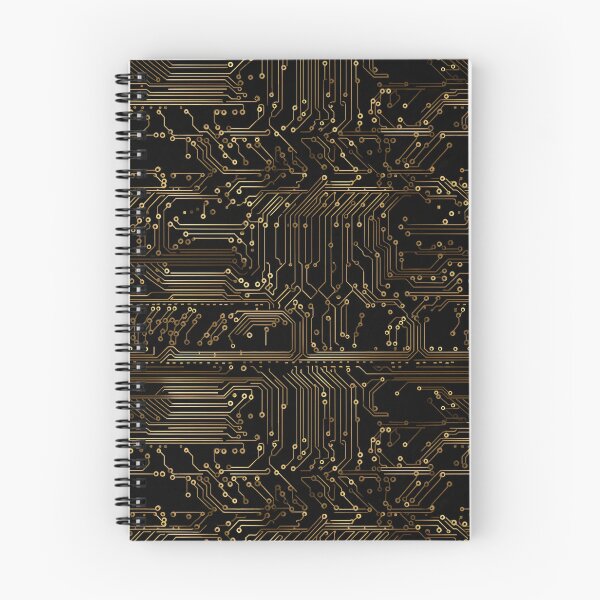 Item preview, Dark Golden Circuit Board Seamless Pattern designed and sold by Sturdust.