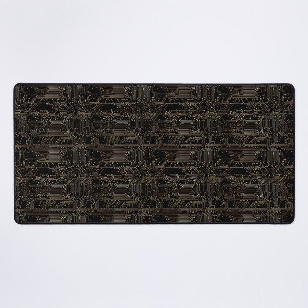 Item preview, Dark Golden Circuit Board Seamless Pattern designed and sold by Sturdust.
