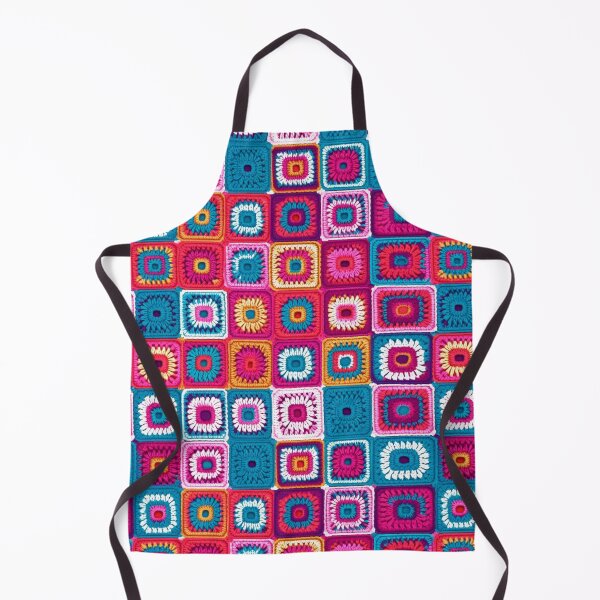 Item preview, Colorful Granny Square Crochet Seamless Pattern designed and sold by aweartome.