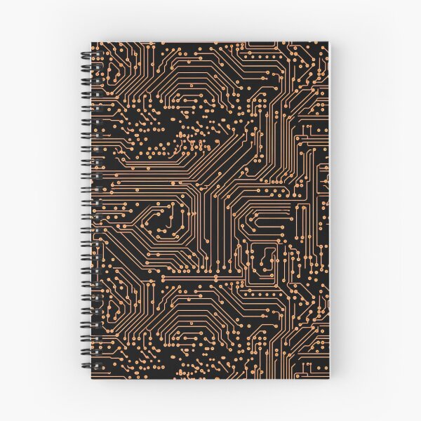 Item preview, Orange Cyber Circuitry Seamless Pattern designed and sold by Sturdust.