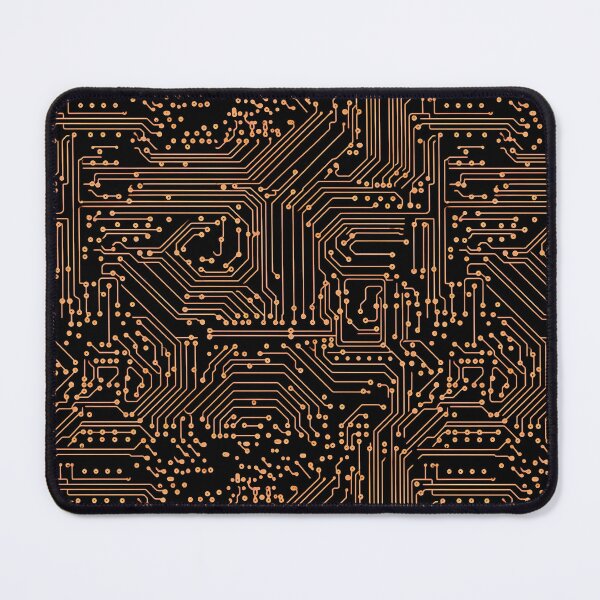 Item preview, Orange Cyber Circuitry Seamless Pattern designed and sold by Sturdust.